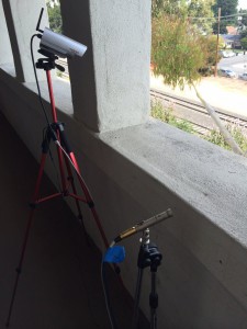 We set up audio and video capture on our office porch, right next to the tracks.